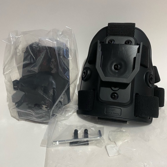 New Gun & Flower Level II Tactical Drop Leg Holster Full & Compact Size Pistols - Picture 1 of 7